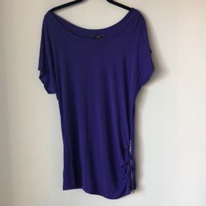 Purple forever 21 tunic with side zipper M